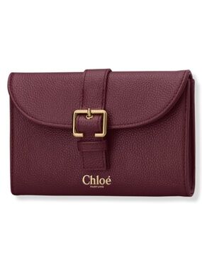 Authentic Chloe Parfums Burgundy Faux Leather clutch / mini bag Limited Edition